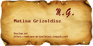 Matisa Grizeldisz névjegykártya